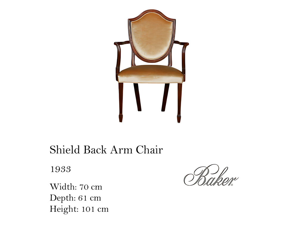 SHIELD BACK ARM CHAIR