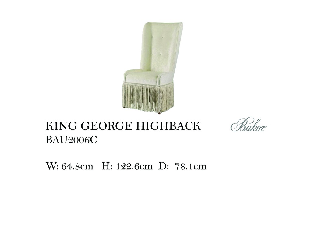 KING GEORGE IV HIGHBACK CHAIR