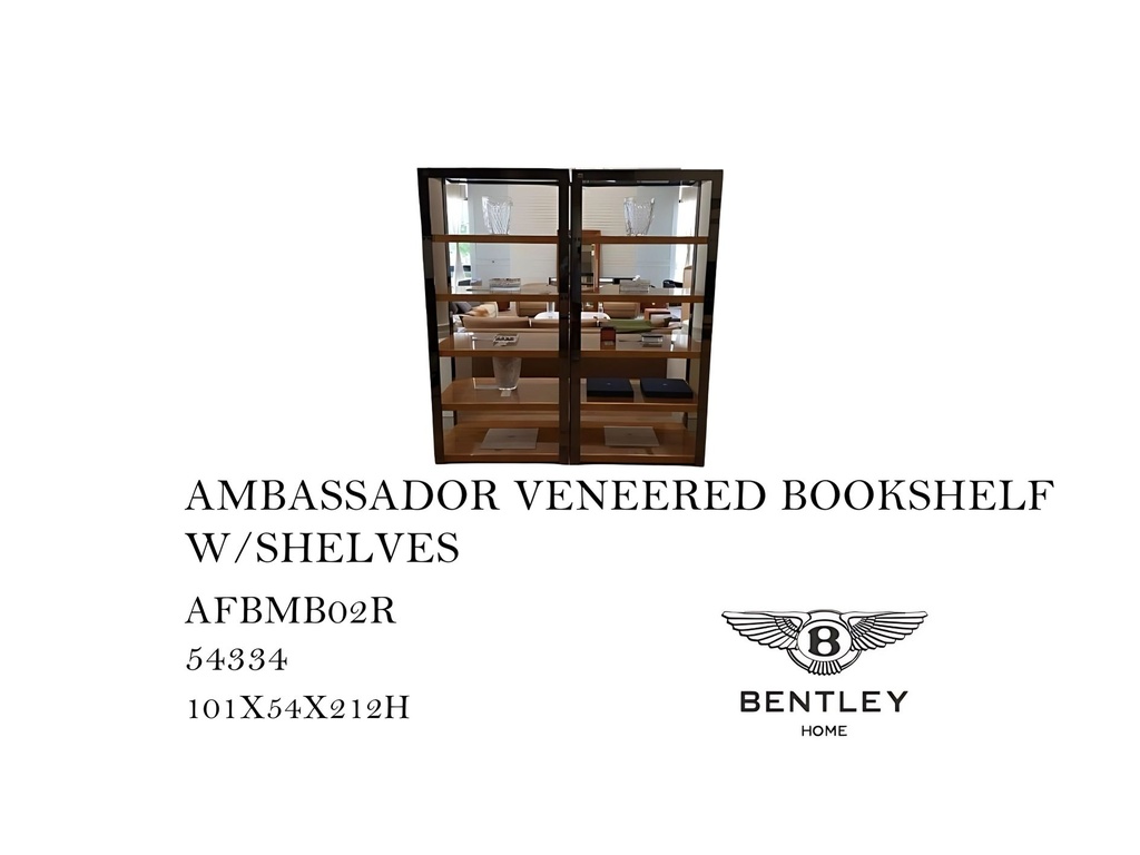 AMBASSADOR VENEERED BOOKSHELF W/SHELVES