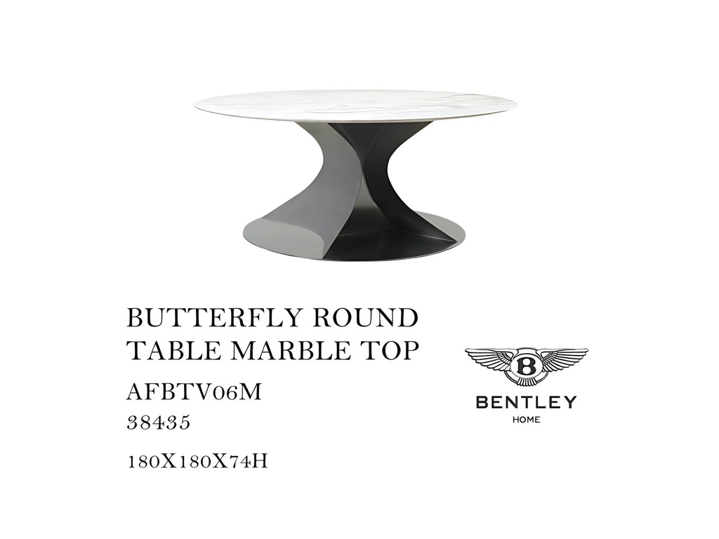 BUTTERFLY ROUND TABLE MARBLE TOP