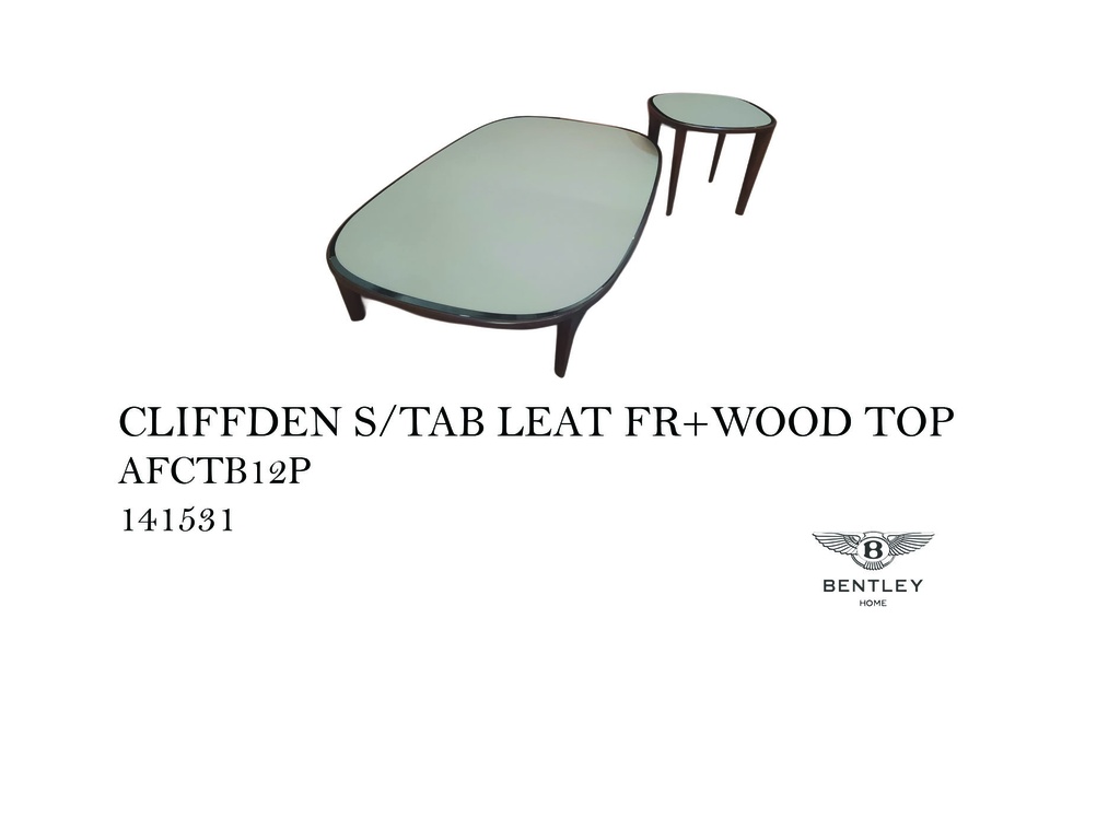 CLIFFDEN S/TAB LEAT FR+WOOD TOP