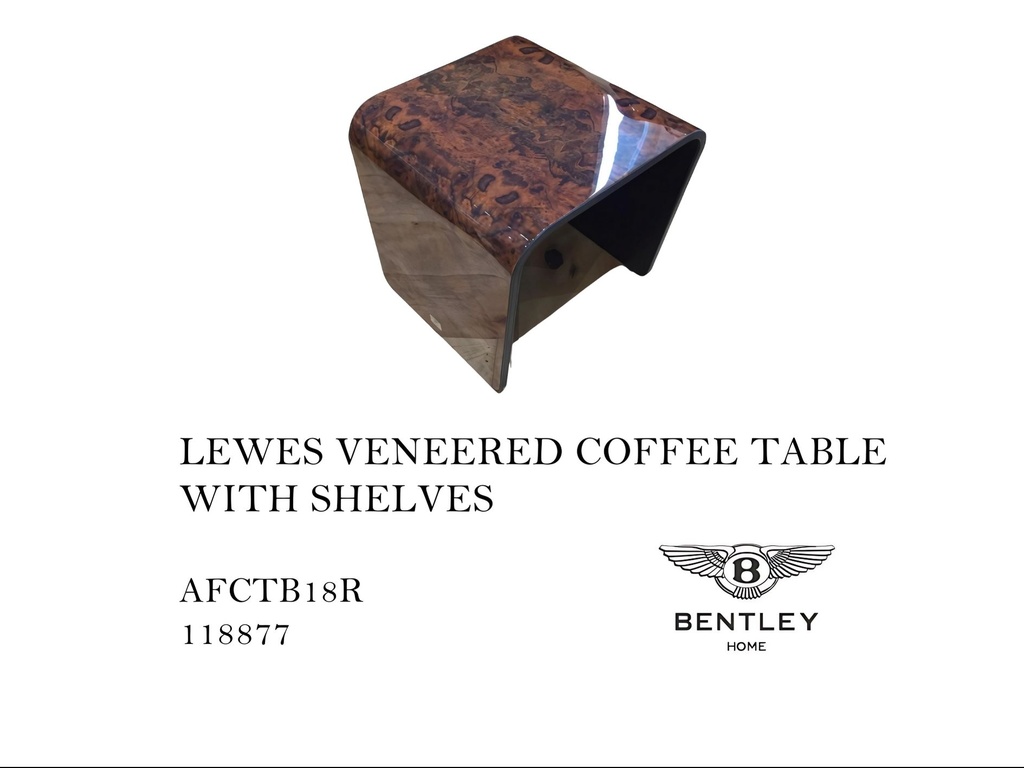 LEWES VENEERED COFFEE TABLE WITH SHELVES