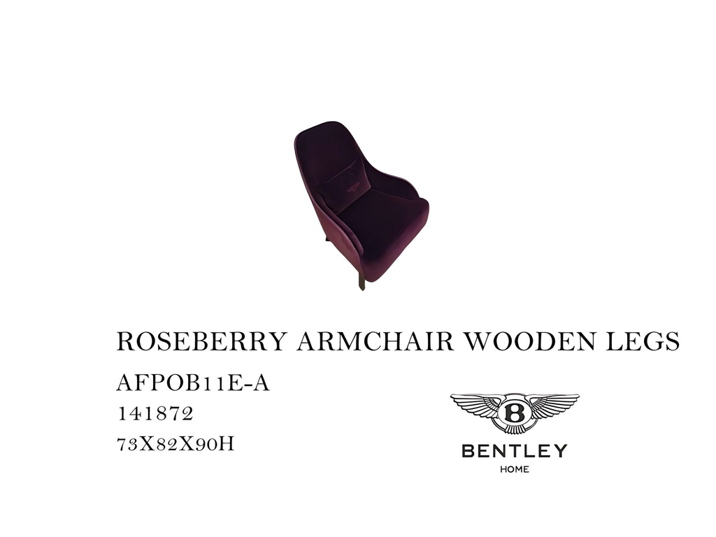 ROSEBERRY ARMCHAIR WOODEN LEGS