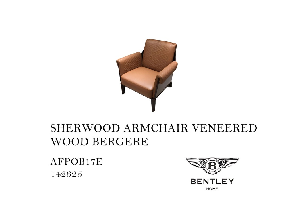 SHERWOOD ARMCHAIR VENEERED WOOD BERGERE