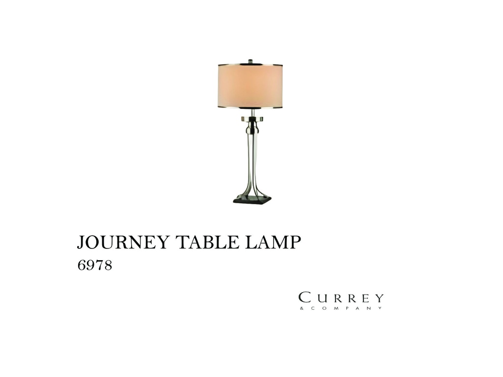 JOURNEY TABLE LAMP, NICKEL