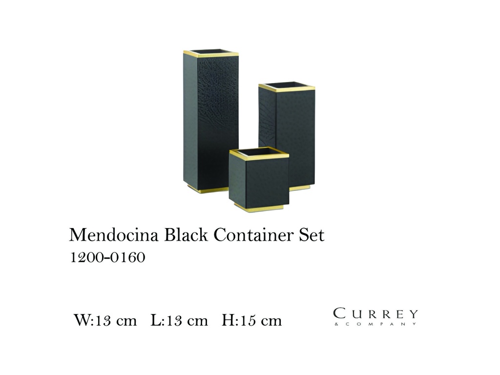 Mendocina Black Container Set