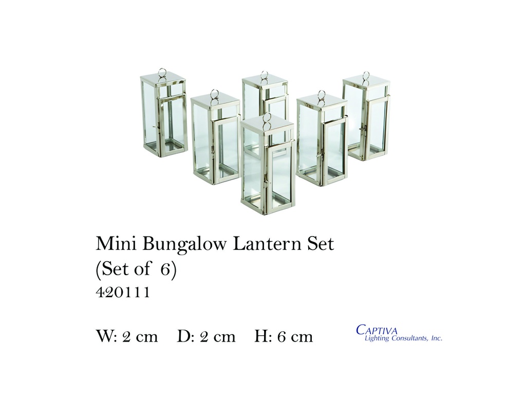 MINI BUNGALOW LANTERN SET (SET OF 6)