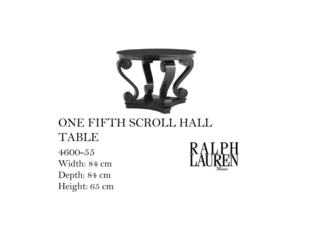 ONE FIFTH SCROLL HALL TABLE