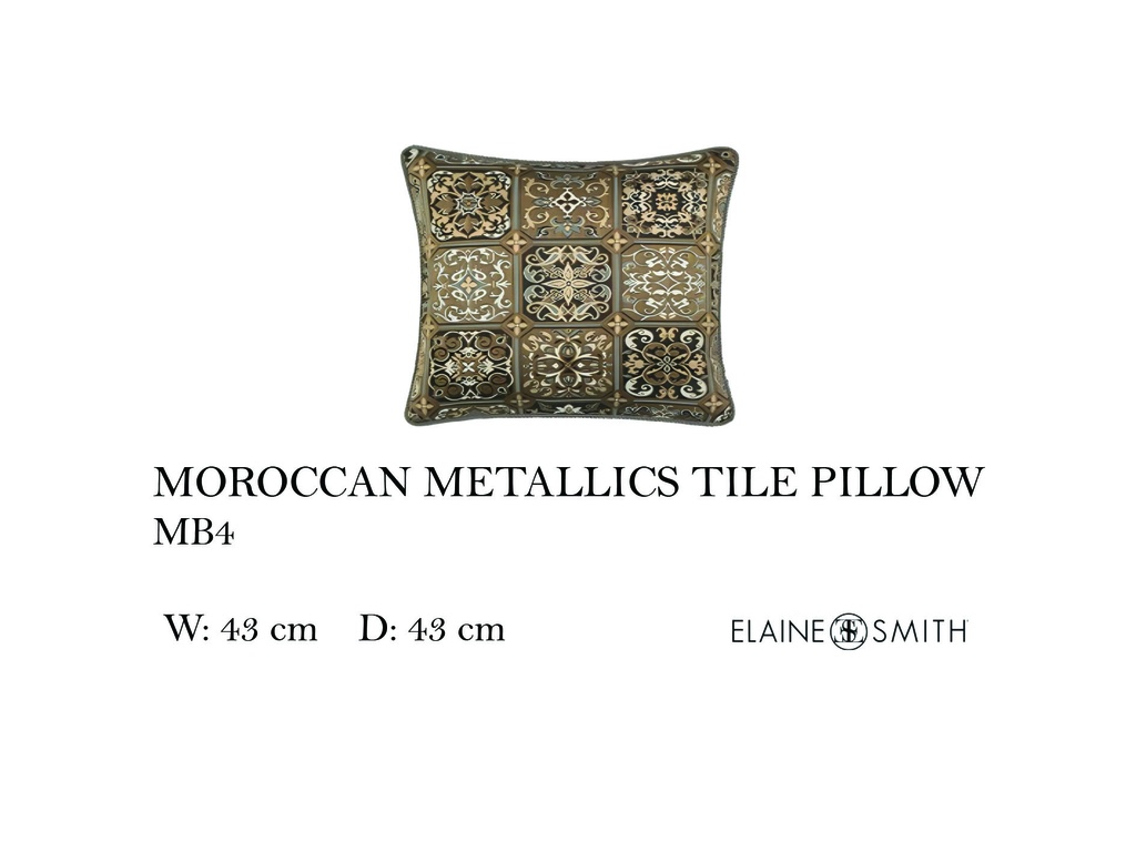MOROCCAN METALLICS TILE PILLOW
