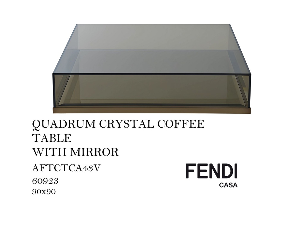 QUADRUM CRYSTAL COFFEE TABLEWITH MIRROR