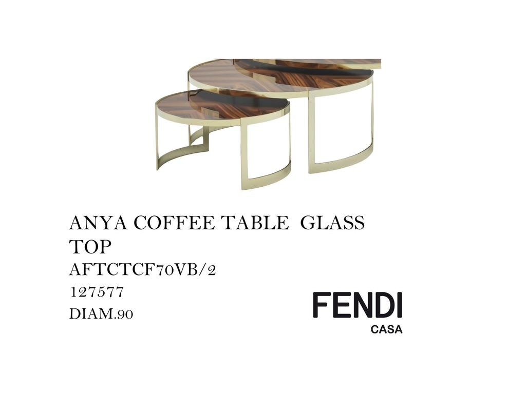 ANYA COFFEE TABLE GLASS TOP