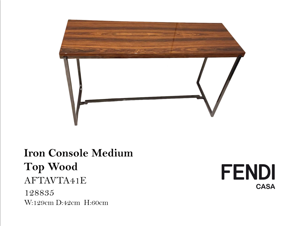IRON CONSOLE MEDIUM TOP WOOD