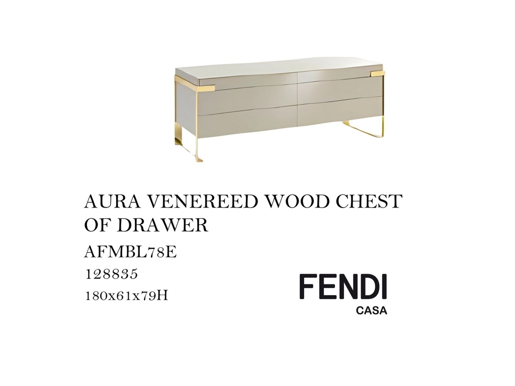 AURA VENEREED WOOD CHEST OF DRAWER