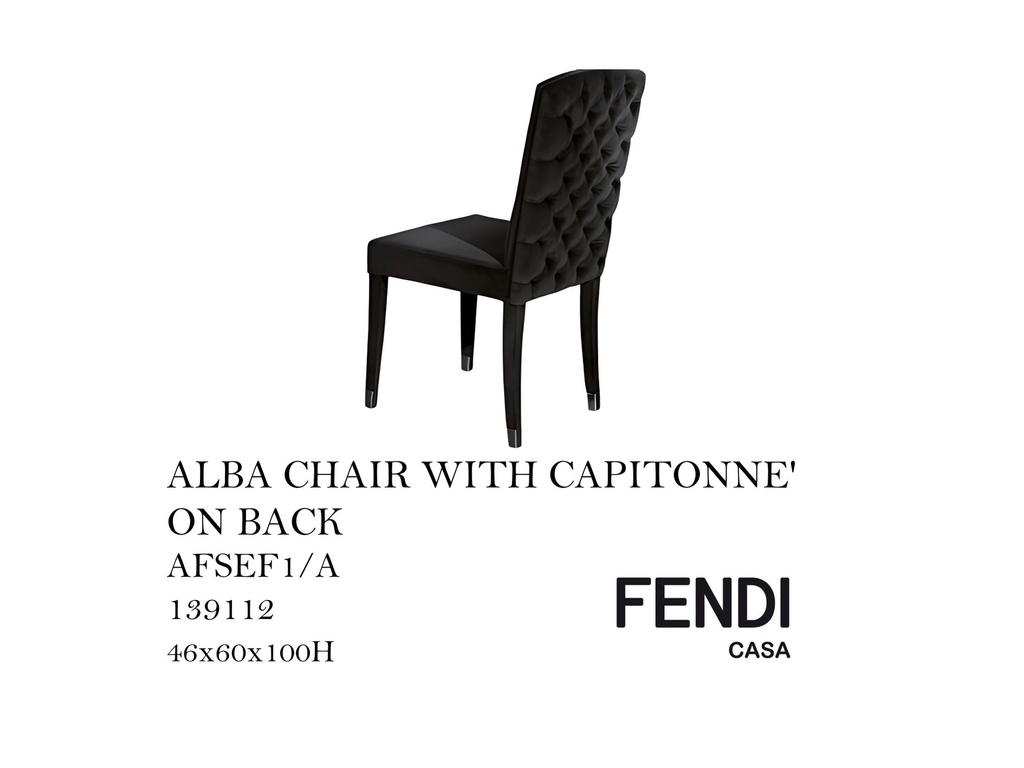 ALBA CHAIR WITH CAPITONNE' ON BACK