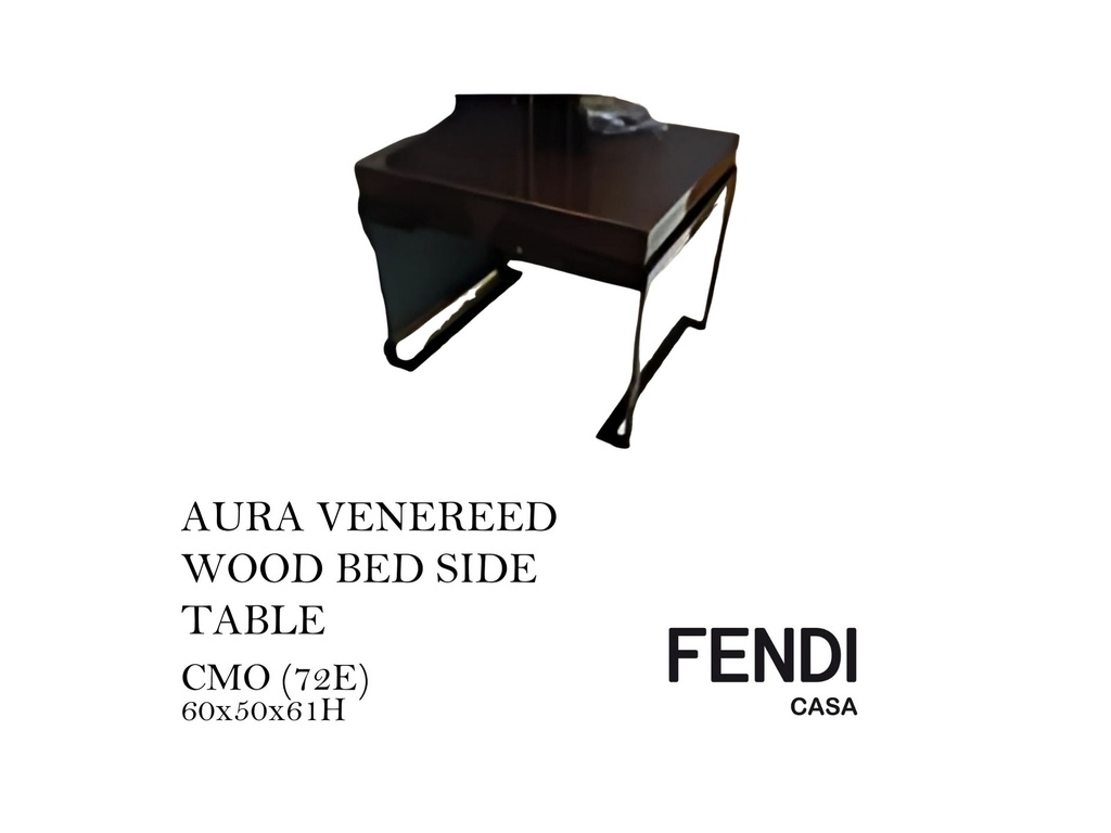 AURA VENEREED WOOD BED SIDE TABLE