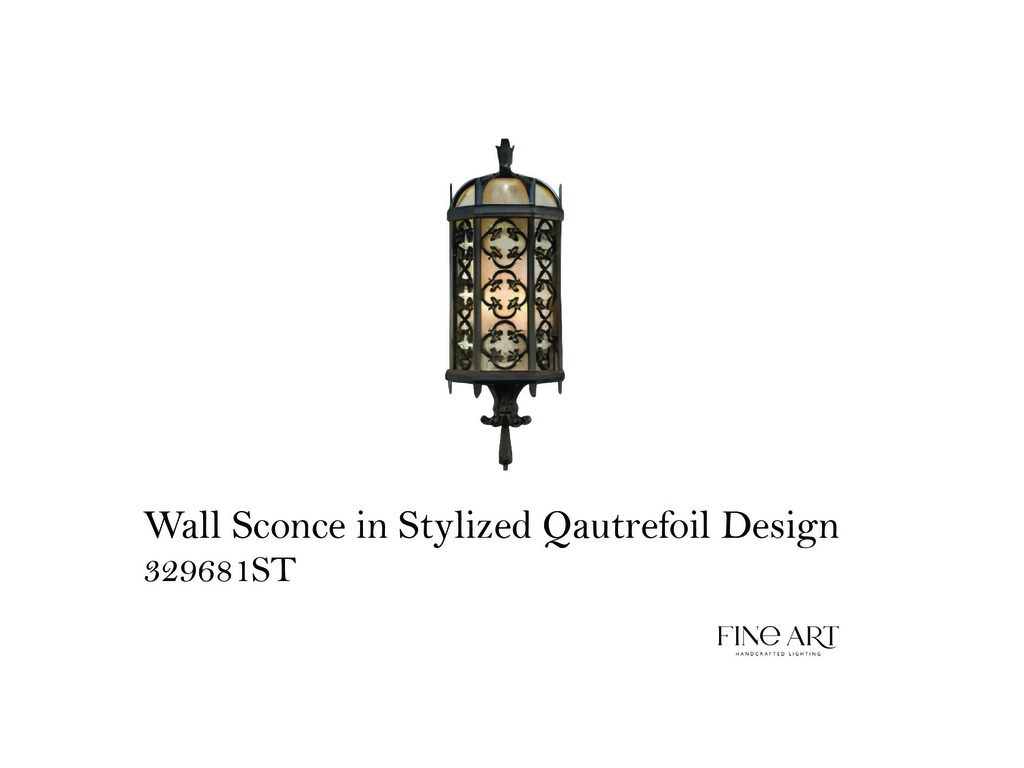 WALL SCONCE IN STYLIZED QUATREFOIL DESIGN