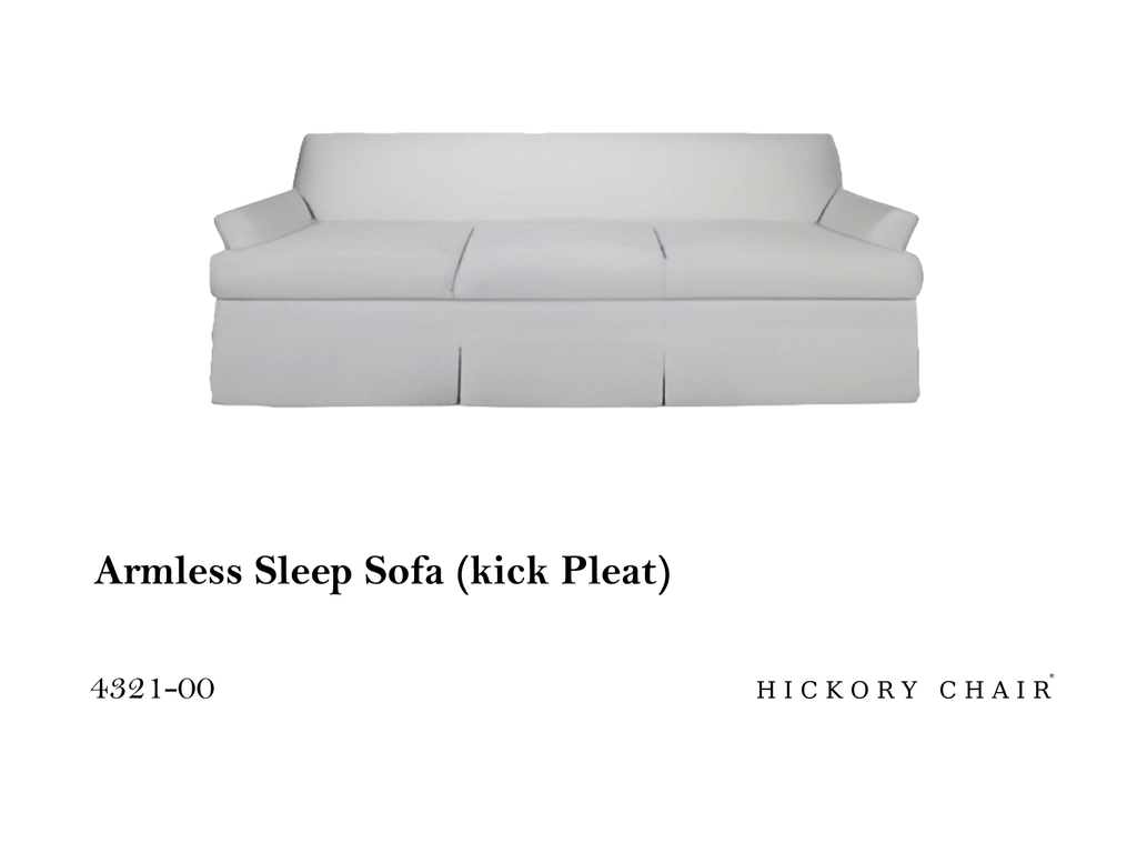 ARMLESS SLEEP SOFA (KICK PLEAT) IN 3609-16