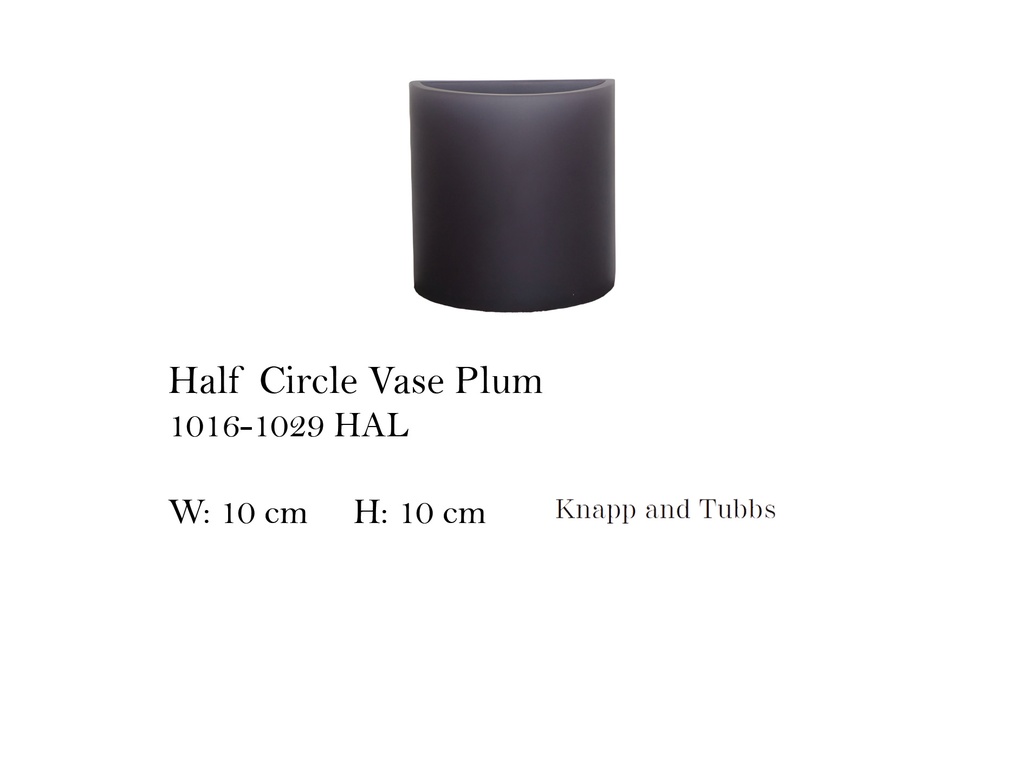 HALF CIRCLE VASE PLUM