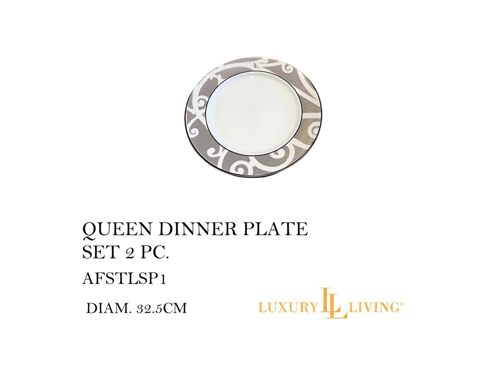 QUEEN DINNER PLATESET 2 PC.