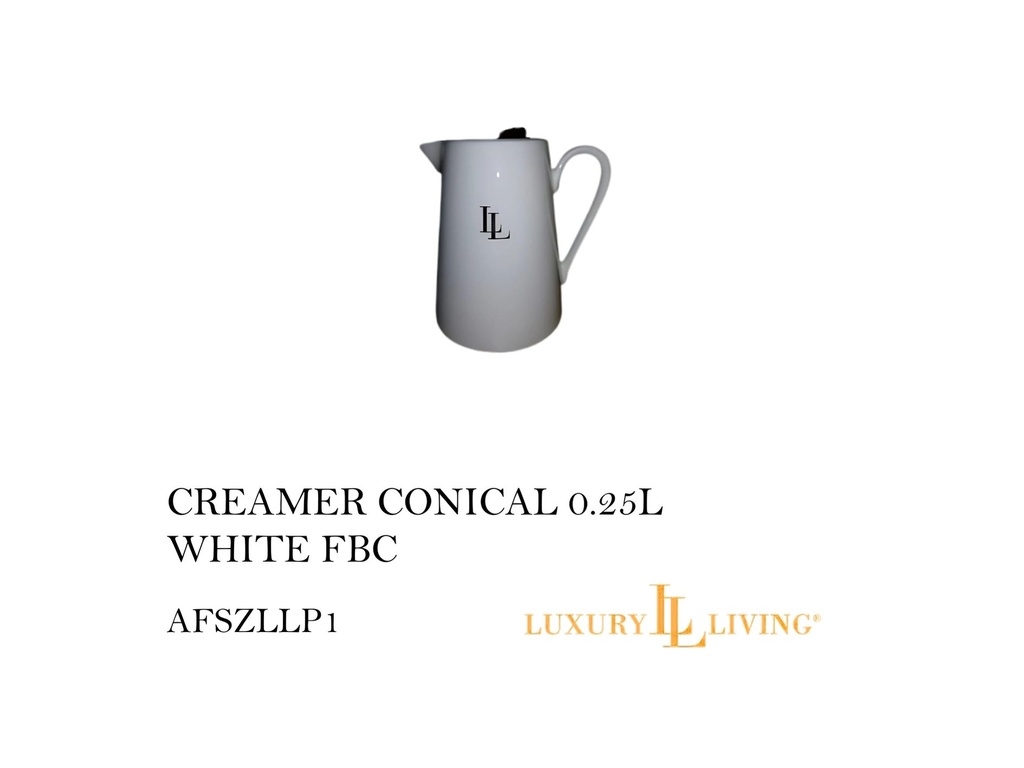 CREAMER CONICAL 0.25L WHITE FBC