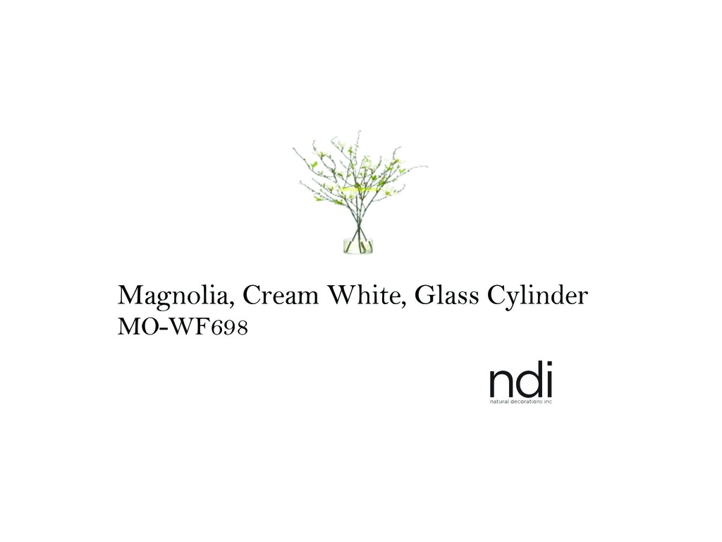 MAGNOLIA, CREAM WHITE, GLASS CYLINDER