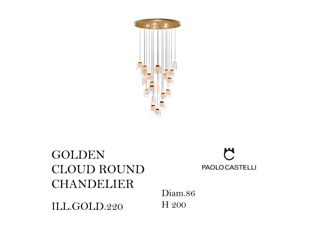 GOLDEN CLOUD ROUND CHANDELIER