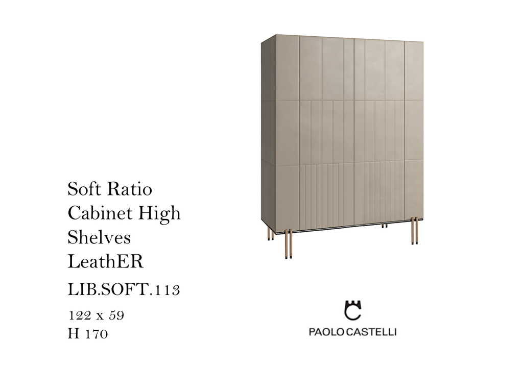 Soft Ratio Cabinet High Shelves LeathER