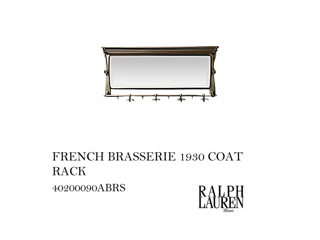 1930 S FRENCH BRASSERIE COAT RACK