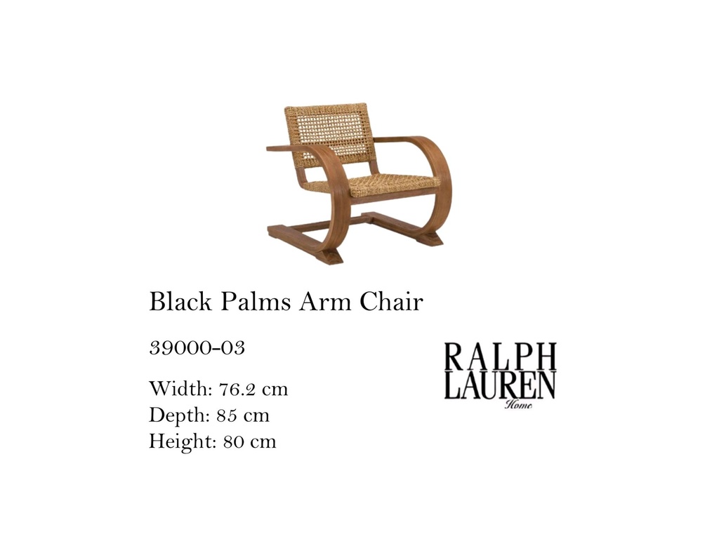 BLACK PALMS ARM CHAIR