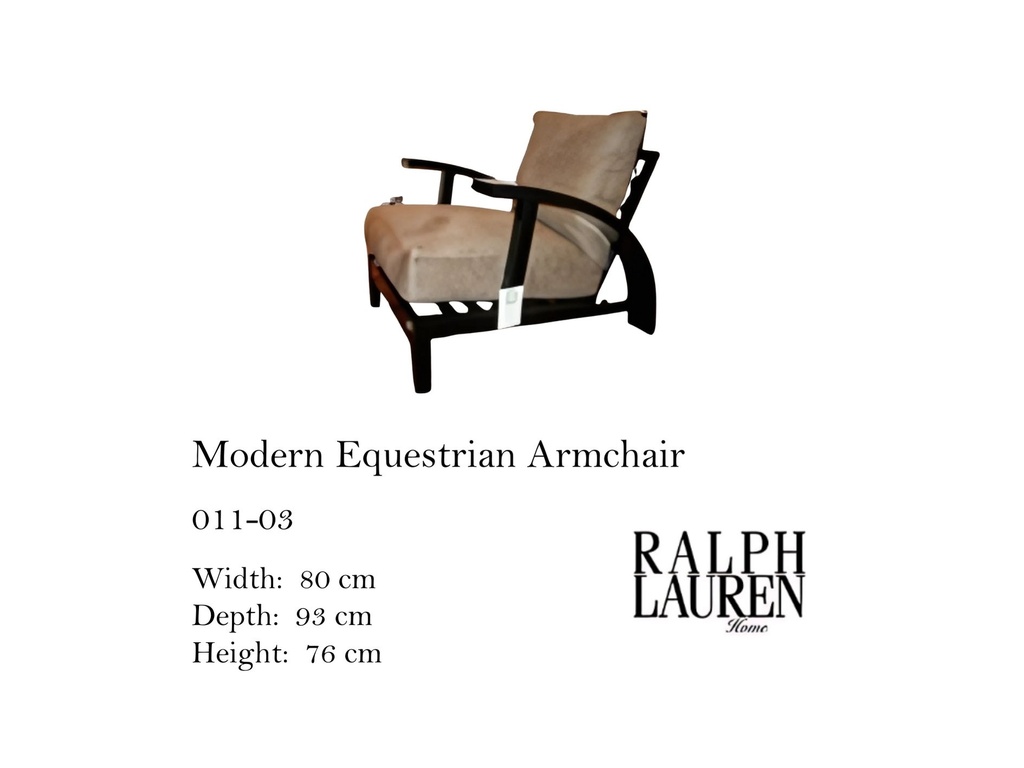Modern Equestrian Armchair