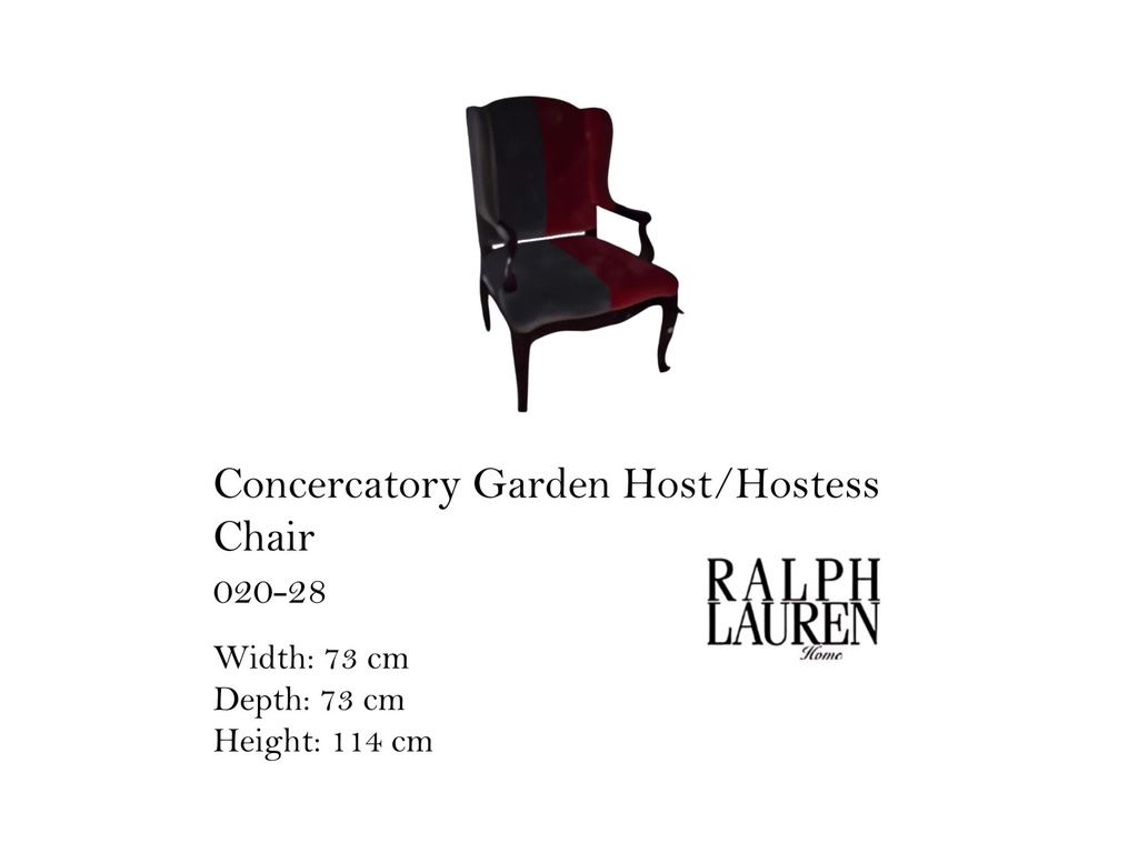CONCERVATORY GARDEN HOST/HOSTESS CHAIR
