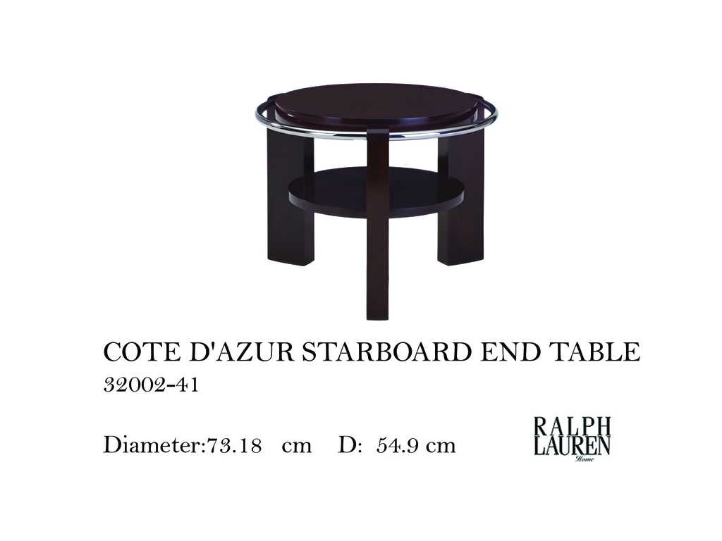 COTE D'AZUR STARBOARD END TABLE