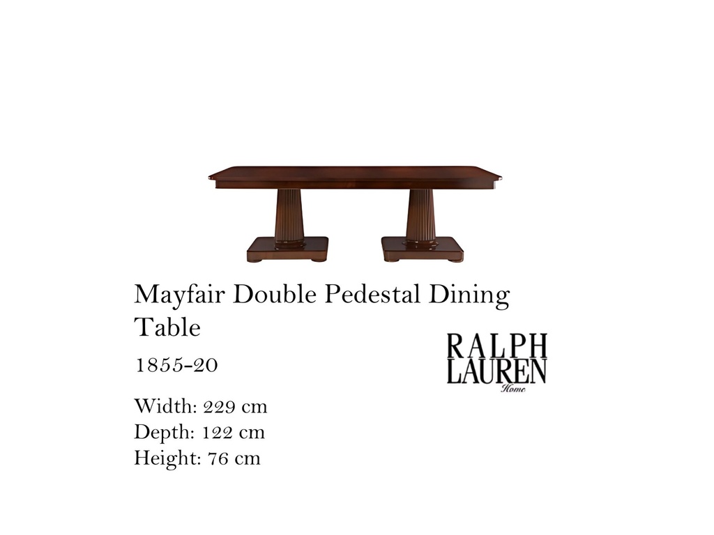 MAYFAIR DOUBLE PEDESTAL DINING TABLE