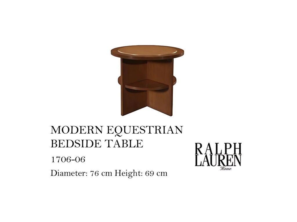 MODERN EQUESTRIAN BEDSIDE TABLE