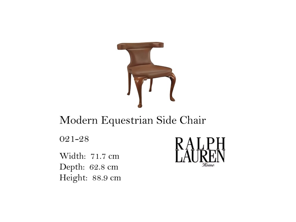 MODERN EQUESTRIAN DINING SIDE CHAIR