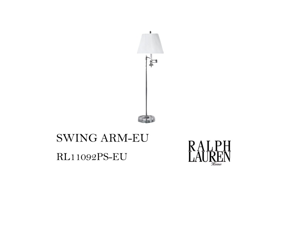 STOCKTON SWING ARM FLOOR LAMP IN POLISHED SILVER