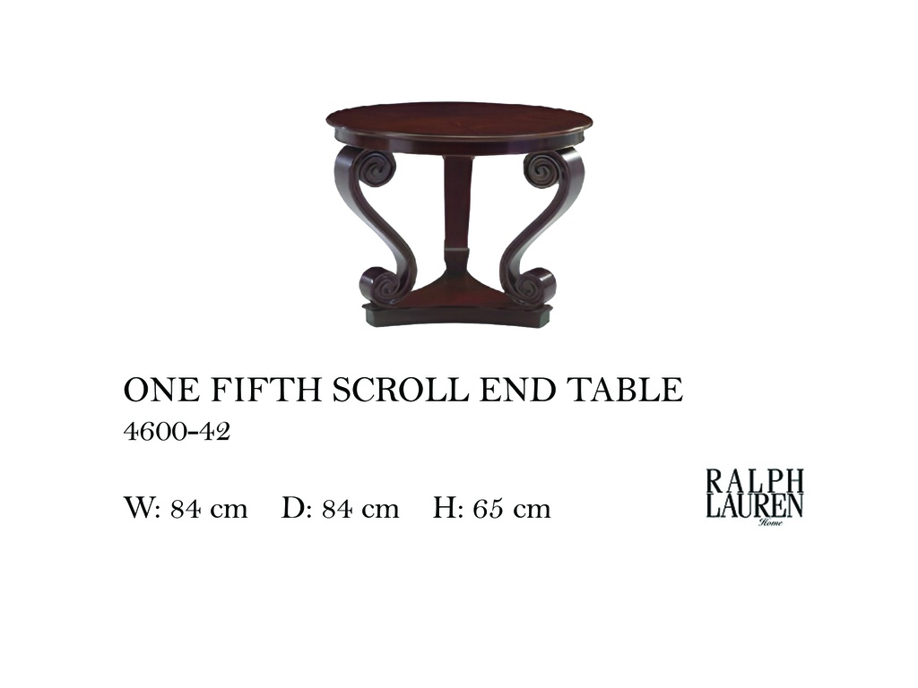 ONE FIFTH SCROLL END TABLE