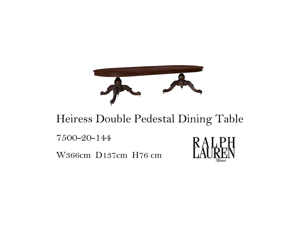 Heiress Double Pedestal Dining Table