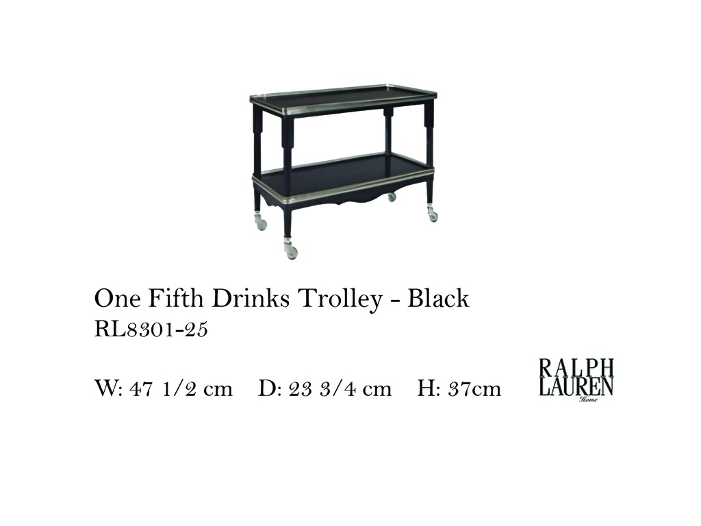 One Fifth Drinks Trolley - Black
