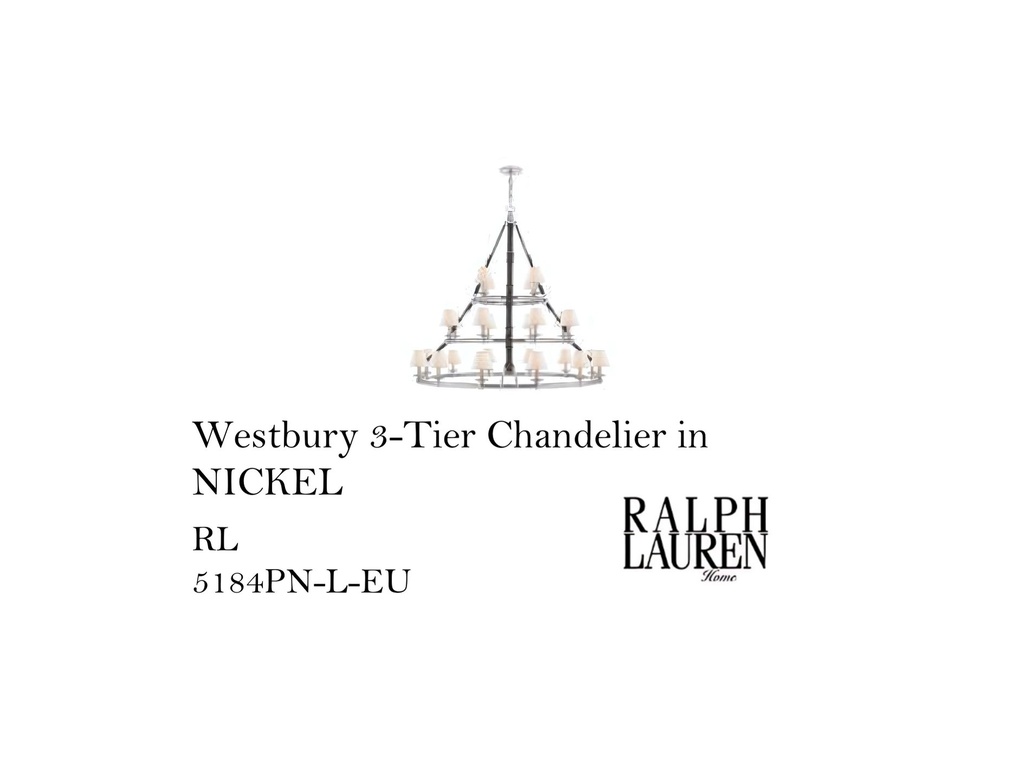 Westbury 3-Tier Chandelier in NICKEL