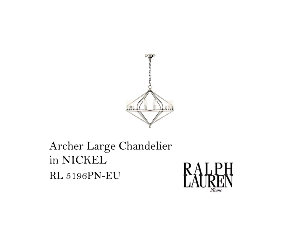 Archer Large Chandelier in NICKEL