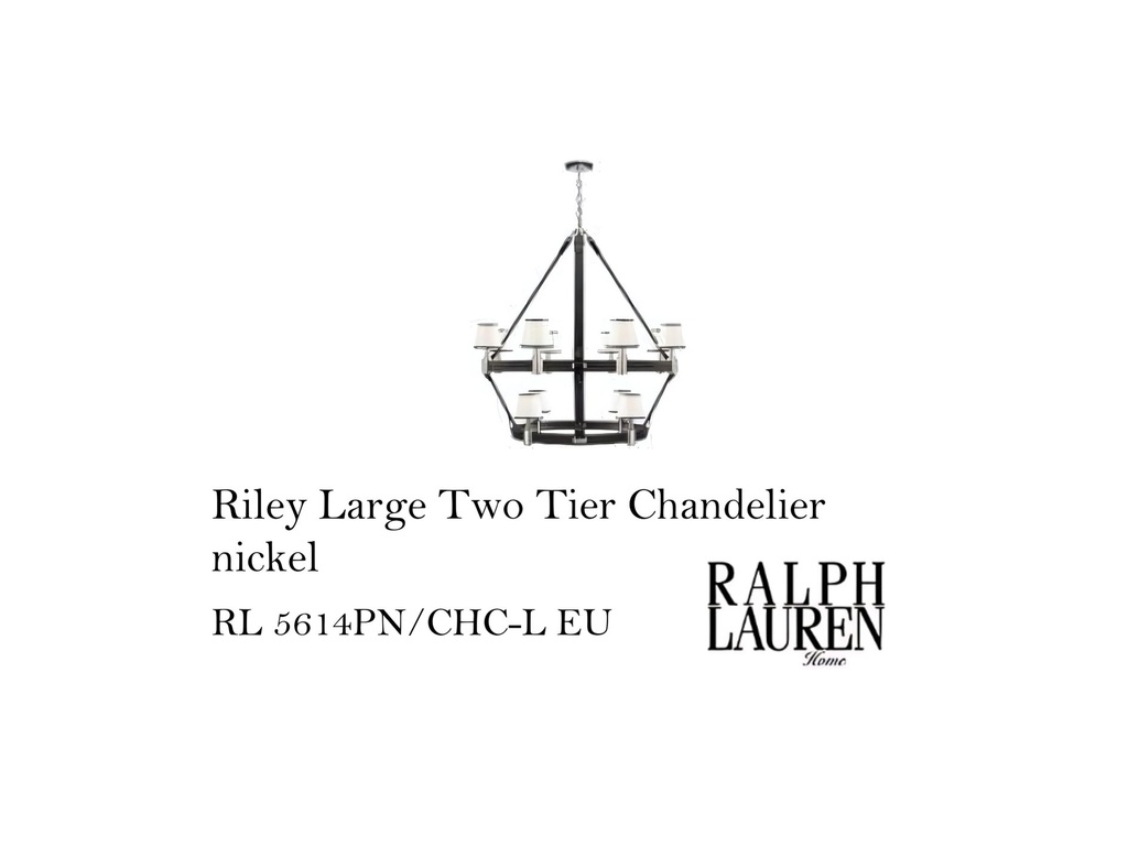 Riley Large Two Tier Chandelier nickel