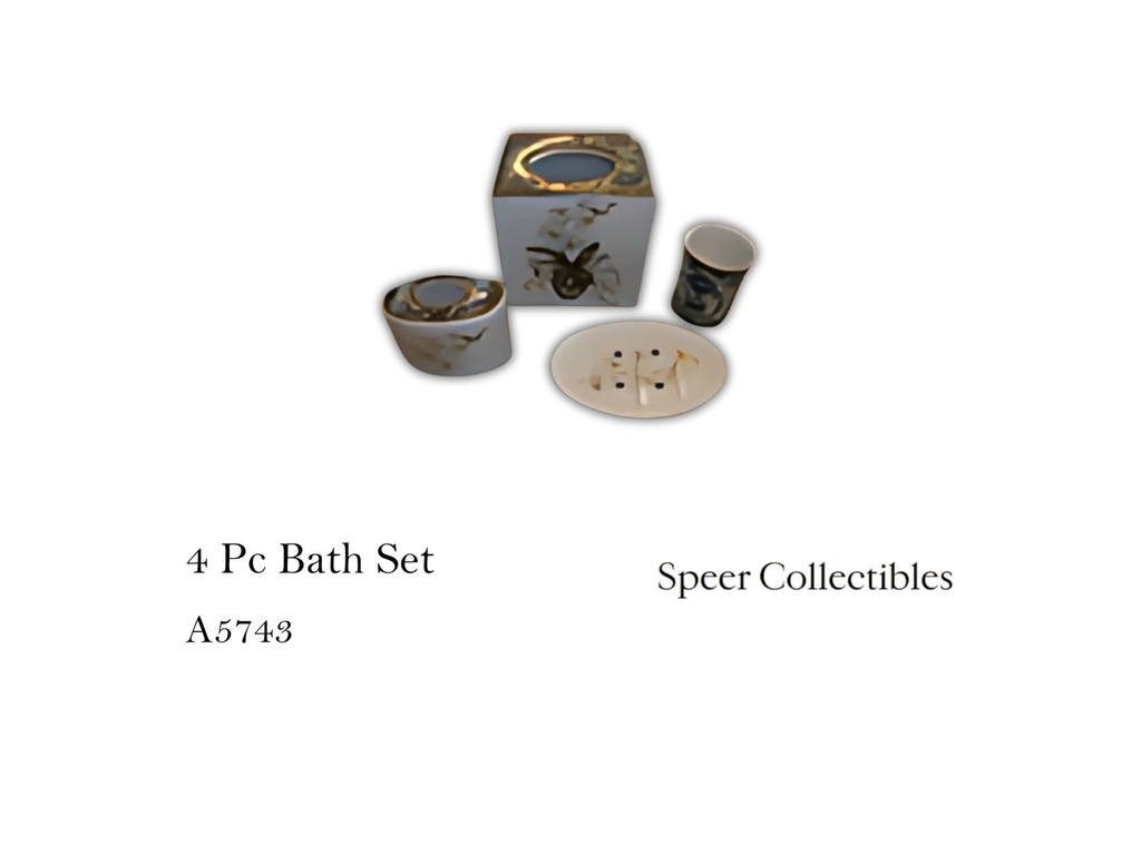 4 PC ORCHID VANITY SET