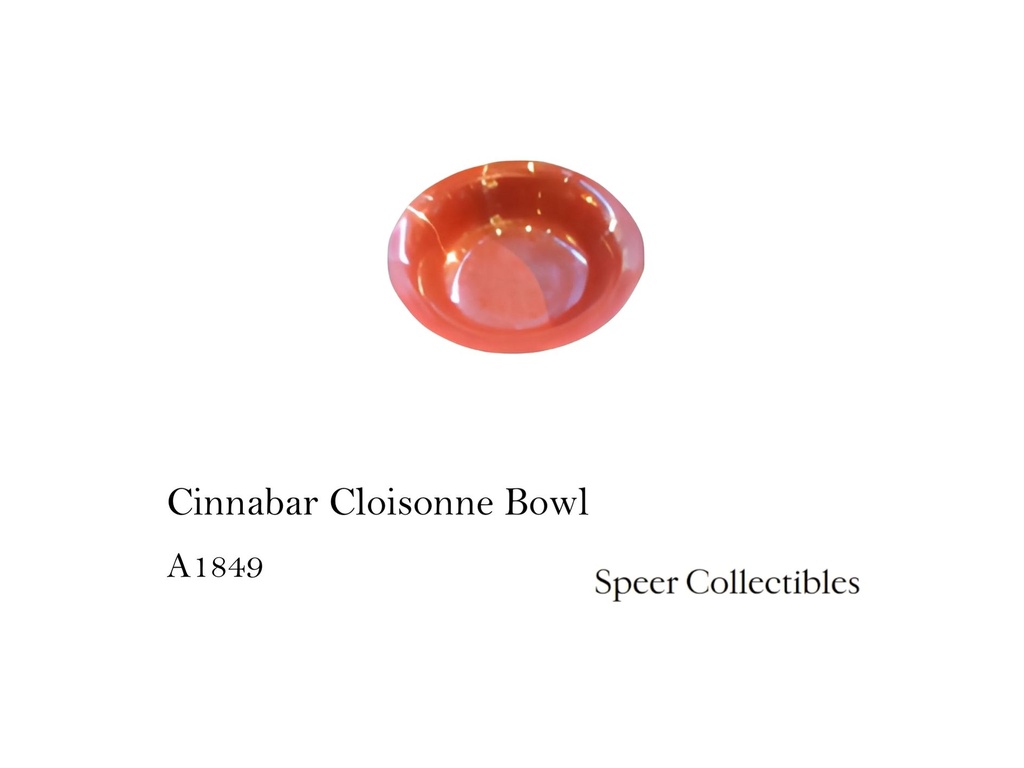 CINNABAR CLOISONNE BOWL