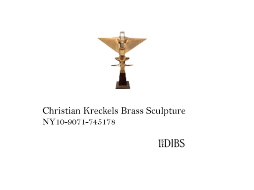 [MHT-001843] CHRISTIAN KRECKELS BRASS SCULPTURE