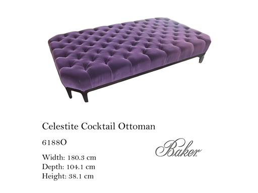[MHT-001738] CELESTITE COCKTAIL OTTOMAN - TUFFTED