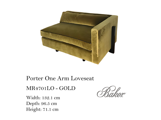 [MHT-003214] PORTER ONE ARM LOVESEAT - RIGHT ARM