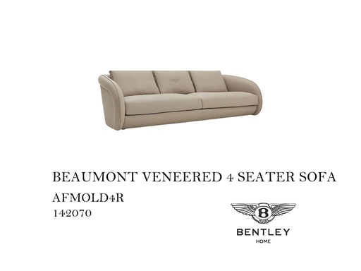 [MHT-000406] BEAUMONT VENEERED 4 SEATER SOFA