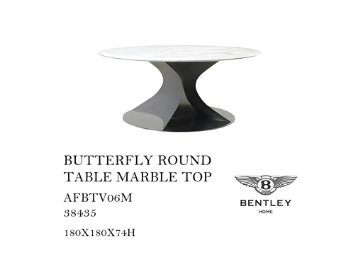 [MHT-000417] BUTTERFLY ROUND TABLE MARBLE TOP