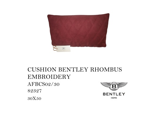 [MHT-000453] CUSHION BENTLEY RHOMBUS EMBROIDERY